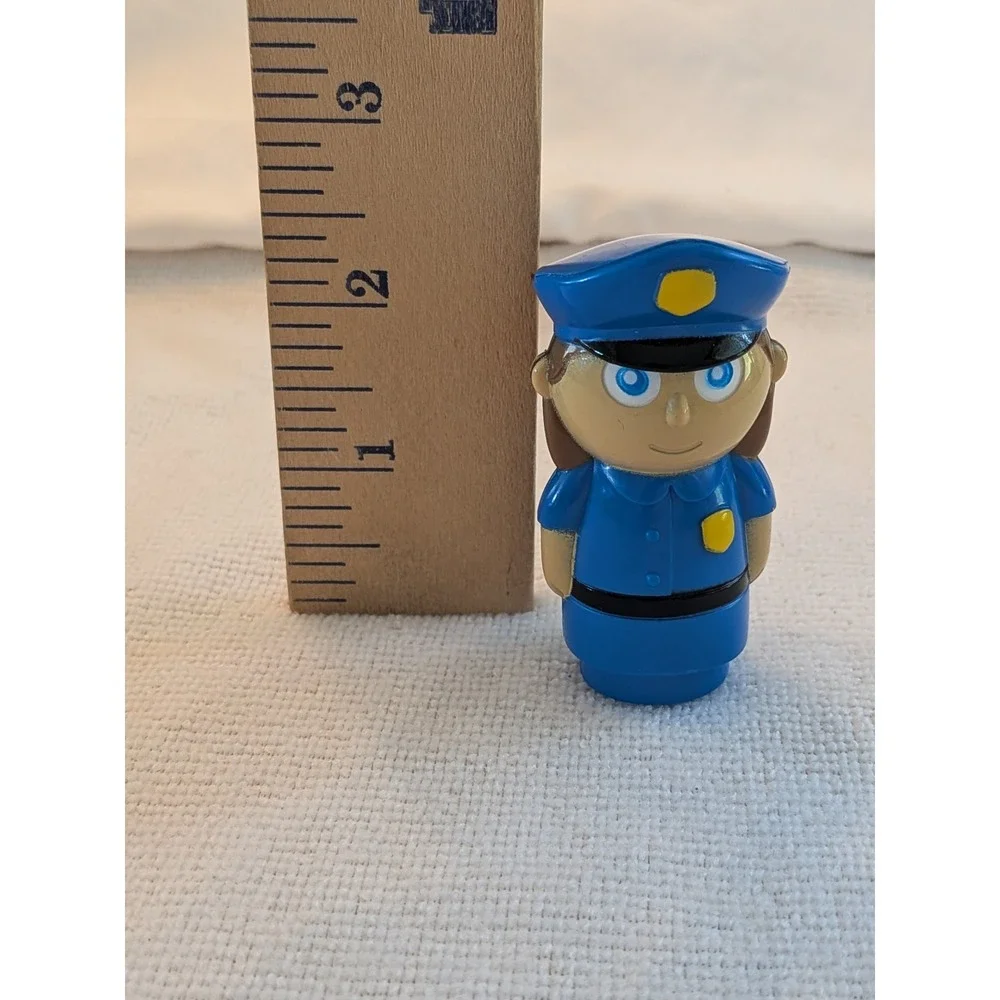 Vintage Female Police Officer Figure Blue Uniform Toy‎ Figurine 2.75 Inch